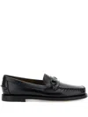 Sebago Joe Black Pull-on Loafers With Horsebit Detail In Leather Woman In Black