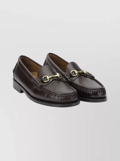 SEBAGO ROUND TOE LOAFERS FEATURING GOLD-TONE HARDWARE