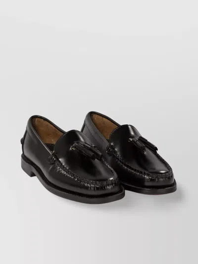 Sebago Dan Classic Leather Tassel Penny Loafers In 903 Brown Burgundy