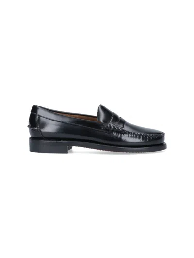 SEBAGO ROUND TOE SLIP-ON MOCCASINS WITH CUT-OUT UPPER DESIGN