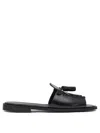 Sebago Black Leather Sandals In Black