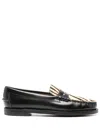 Sebago Dan Vamp Wild Loafers With Animal Print In Brown