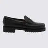 Sebago Black Leather Dan Lug Loafers In Black