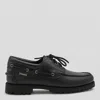 Sebago Brogues With Stitched Detailing And Rubber Sole In Black