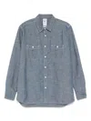 Sebago Classic Blue Cotton Shirt With Button-down Front