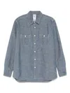Sebago Classic Blue Cotton Shirt With Button-down Front In Blue