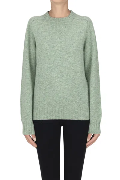 Sebago Shetland Wool Pullover In Pastel Green