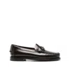 Sebago 'dan' Bordeaux Loafers With Stud Embellishment On The Front In Patent Leather Woman In Brown