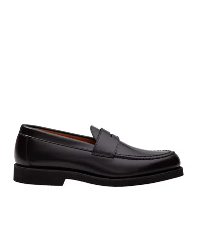 Sebago Slip-on 24mm Leather Loafers In Black