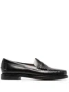 Sebago Black Calf Leather Loafers In Brown