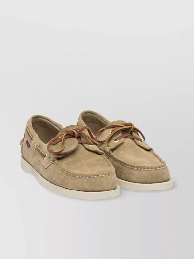 Sebago Slip-on Shoes With Rubber Sole And Suede Finish