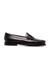 Sebago Round Toe Loafer With Penny Strap In Black