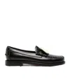 Sebago Black Slip-on Loafers With Lug Sole In Black