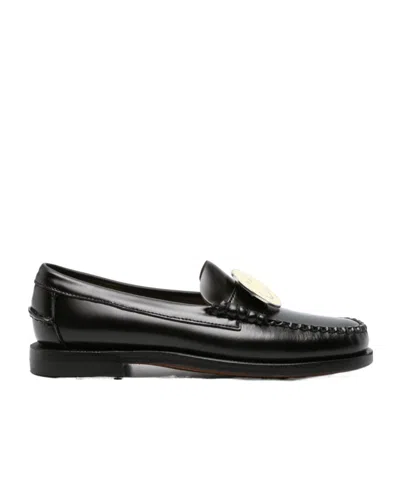 Sebago Black Leather Moccasin