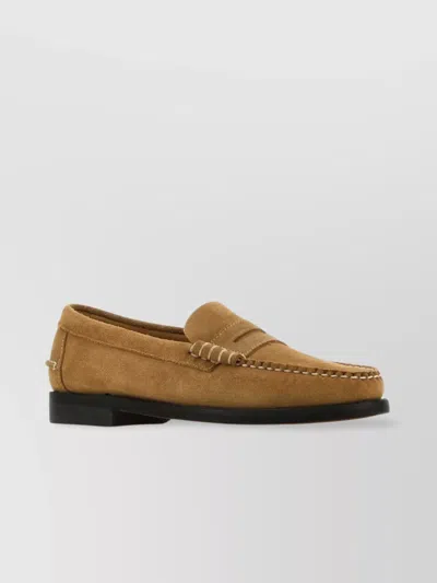 SEBAGO STITCH DETAILING SUEDE LOAFERS