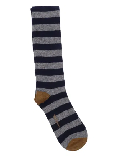 Sebago Striped Socks In Blue