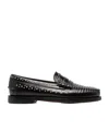 Sebago Classic Dan Bordeaux Leather Loafers In Black