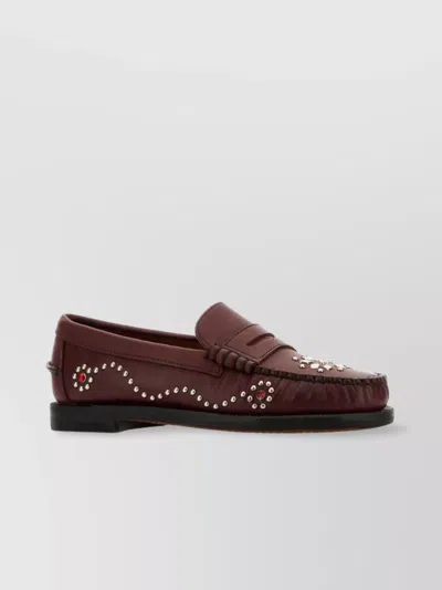 SEBAGO STUDDED EMBELLISHMENTS LOAFERS DECORATIVE STITCHING