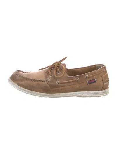 Pre-owned Sebago Suede Boat Shoes In Neutral