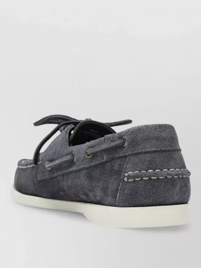 Sebago Suede Boat Shoes Rubber Sole Detail