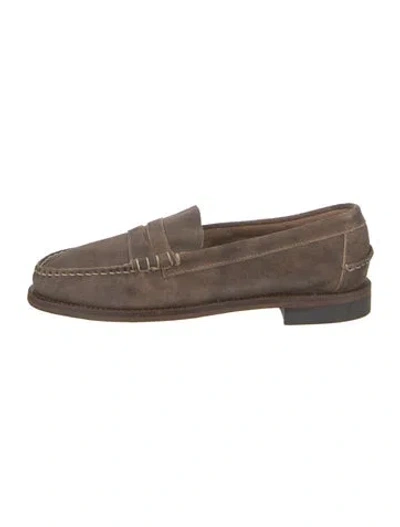 Pre-owned Sebago Suede Dress Loafers In Brown