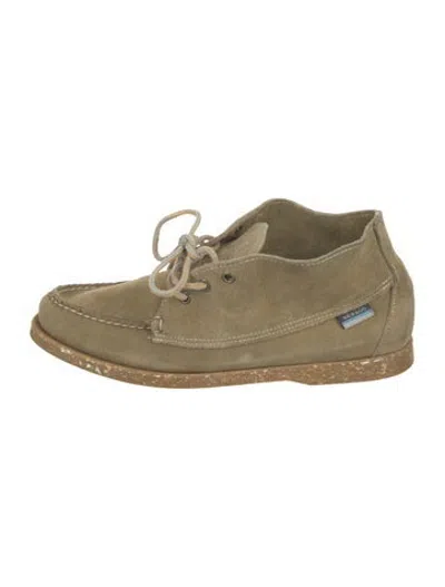 Pre-owned Sebago Suede Lace-up Boots In Green