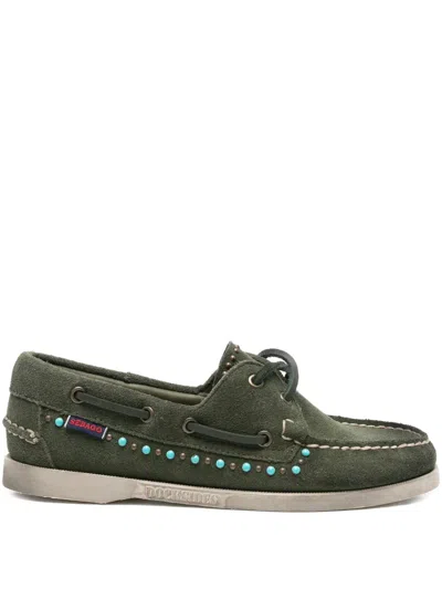Sebago Suede Loafers In Green