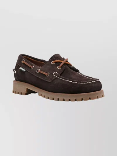 SEBAGO SUEDE LOAFERS WITH RUBBER SOLE AND STITCHING