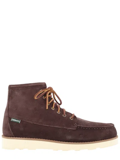 Sebago Suede Moc Toe Lace-up Boot In Brown
