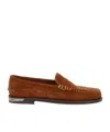Sebago Decorative-stitching Loafers In Brown