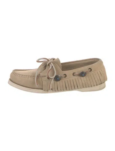 Pre-owned Sebago Suede Moccasins In Neutral