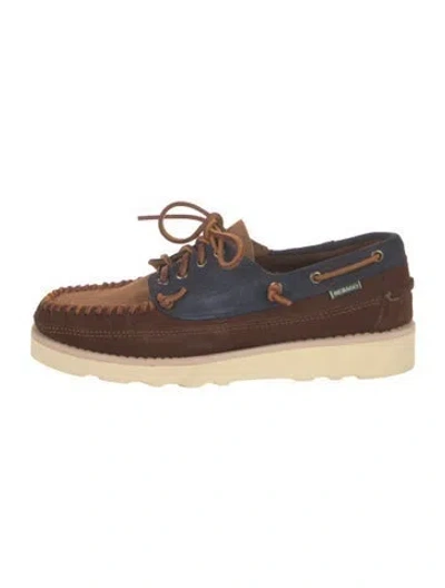 Pre-owned Sebago Suede Oxfords W/ Tags In Brown