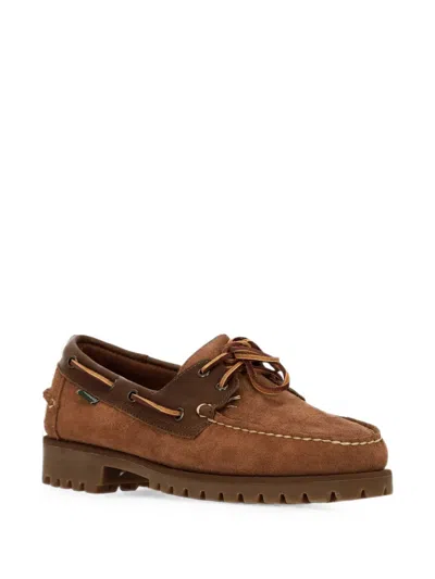 Sebago Suede Panelled Boat Shoes In Nude