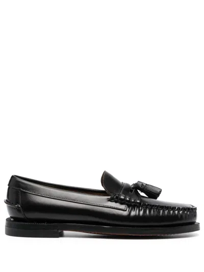 Sebago Tassel Loafers In Black Calfskin
