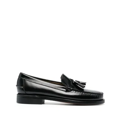 Sebago Tassel-detail Leather Loafers In Black