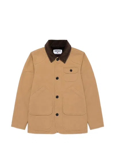 Sebago Tenny Corduroy-collar Jacket In Brown