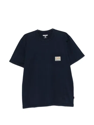 Sebago T-shirt In Cotone Blu Con Tasca E Etichetta Logo  In Blue
