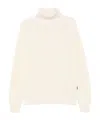Sebago Ribbed Knit White Wool Sweater In White
