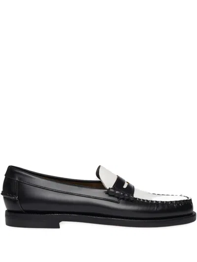 SEBAGO TWO-TONE LEATHER LOAFERS