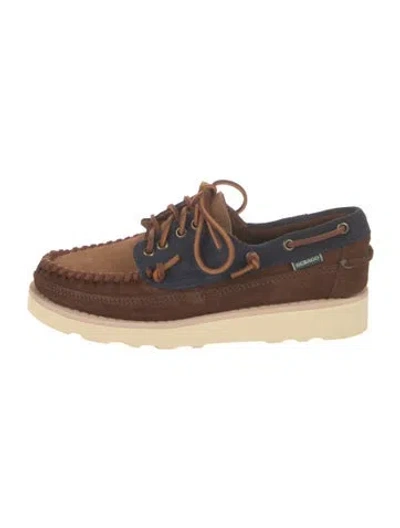 Pre-owned Sebago Velvet Loafers In Brown
