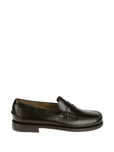 Sebago Classic Dan Penny Strap Loafers In Black