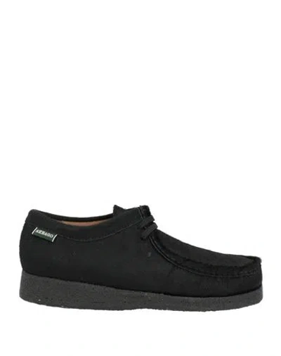 Sebago Woman Lace-up Shoes Black Size 8 Leather