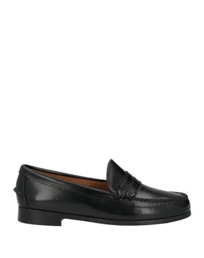 Sebago Leather Slip On Sandal Closed Toe Straps In Black