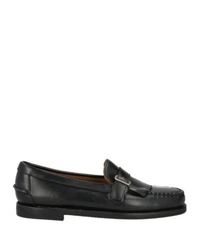 Sebago Woman Loafers Black Size 7 Leather