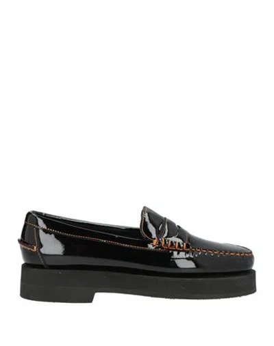 Sebago Woman Loafers Black Size 8 Leather