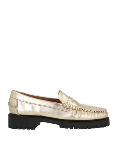 Sebago Woman Loafers Gold Size 8 Rubber