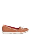 Sebago Woman Loafers Tan Size 7 Leather In Brown