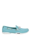 Sebago Woman Loafers Turquoise Size 7 Leather In Blue