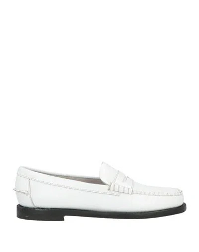 SEBAGO SEBAGO WOMAN LOAFERS WHITE SIZE 8 LEATHER