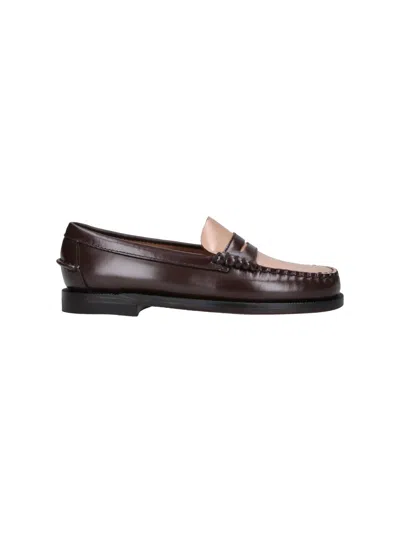 Sebago Women's 100% Leather Flat Shoes In Brown